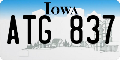 IA license plate ATG837