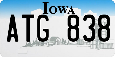 IA license plate ATG838