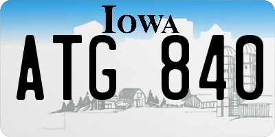 IA license plate ATG840