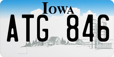 IA license plate ATG846
