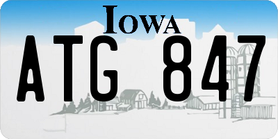IA license plate ATG847