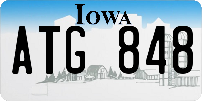 IA license plate ATG848