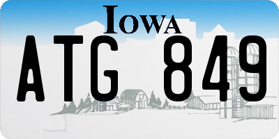 IA license plate ATG849