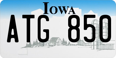 IA license plate ATG850