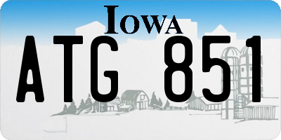 IA license plate ATG851