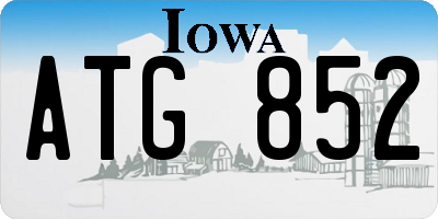 IA license plate ATG852