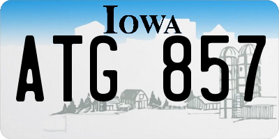 IA license plate ATG857