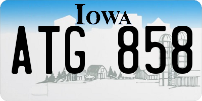 IA license plate ATG858