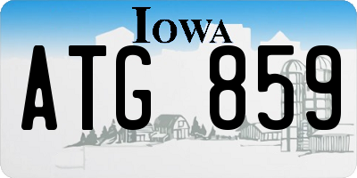 IA license plate ATG859