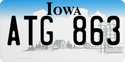 IA license plate ATG863