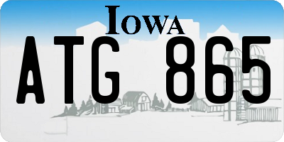 IA license plate ATG865