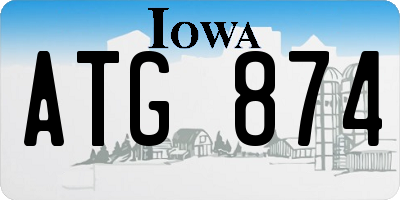 IA license plate ATG874
