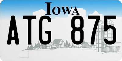 IA license plate ATG875