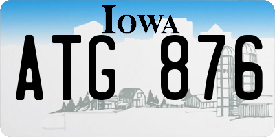 IA license plate ATG876