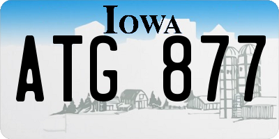 IA license plate ATG877