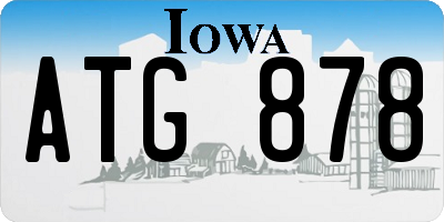 IA license plate ATG878