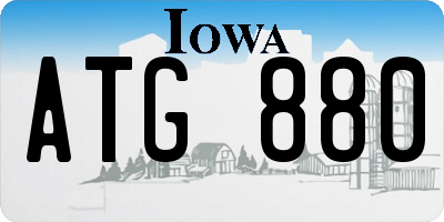 IA license plate ATG880