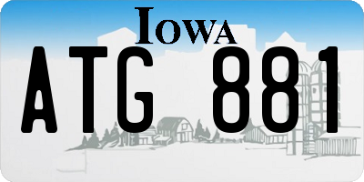 IA license plate ATG881