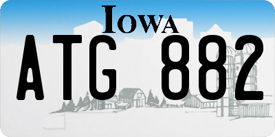 IA license plate ATG882