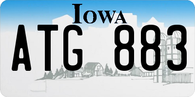 IA license plate ATG883