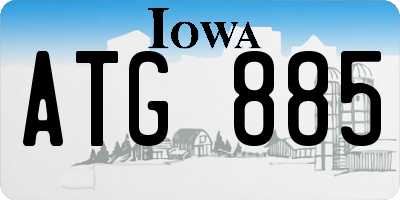 IA license plate ATG885