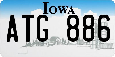 IA license plate ATG886