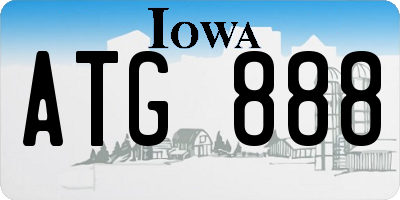 IA license plate ATG888