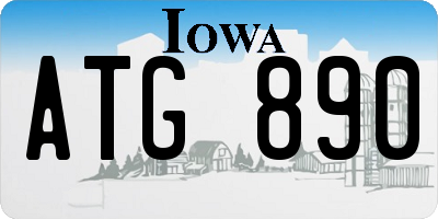 IA license plate ATG890