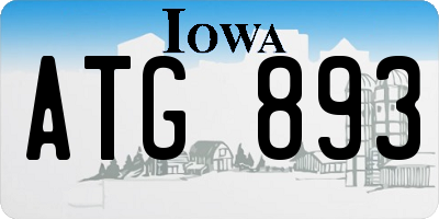 IA license plate ATG893