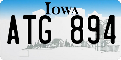 IA license plate ATG894