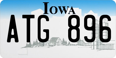 IA license plate ATG896