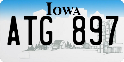 IA license plate ATG897