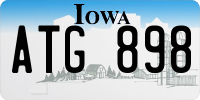 IA license plate ATG898