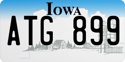 IA license plate ATG899