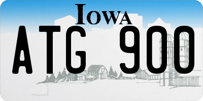 IA license plate ATG900