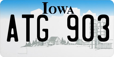 IA license plate ATG903