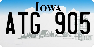 IA license plate ATG905