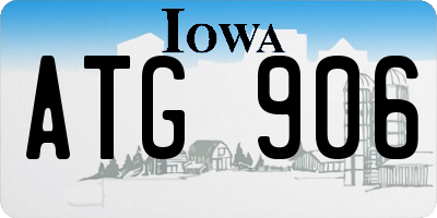 IA license plate ATG906