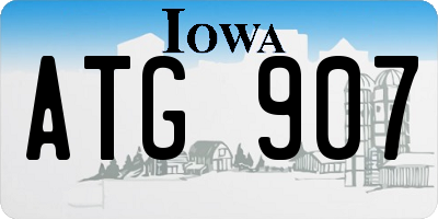 IA license plate ATG907