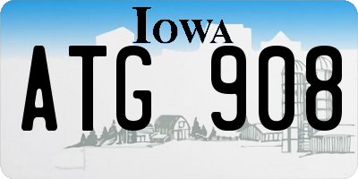 IA license plate ATG908
