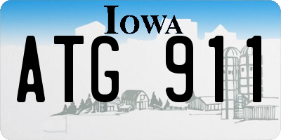 IA license plate ATG911