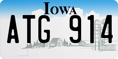 IA license plate ATG914