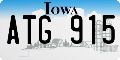 IA license plate ATG915