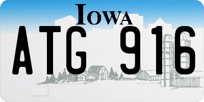 IA license plate ATG916