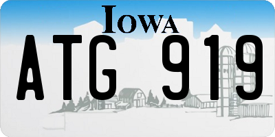 IA license plate ATG919