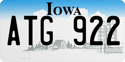 IA license plate ATG922