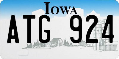 IA license plate ATG924