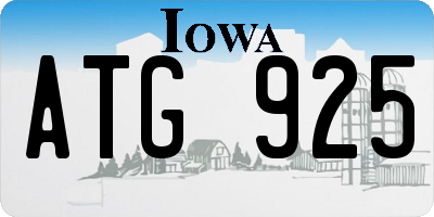 IA license plate ATG925