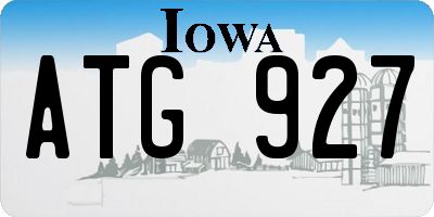 IA license plate ATG927