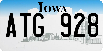 IA license plate ATG928